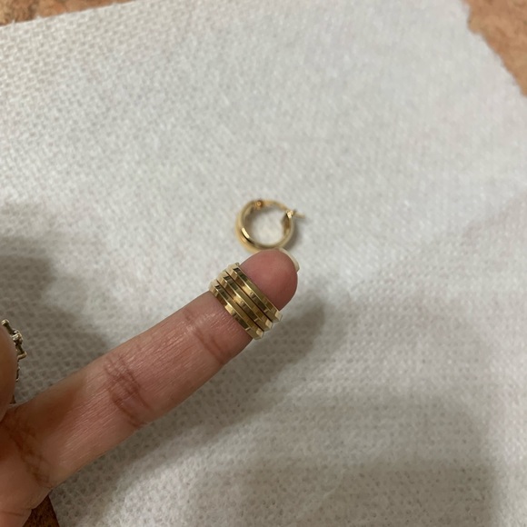 10kt Gold Small Hoops/Huggies - Picture 9 of 9